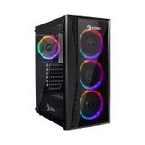 Zoko Melody-X 4X12 CM Auto Rainbow Fanlı Temper Camlı Oyuncu Bilgisayar Kasası