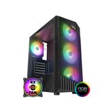 zoko Montreal 4x120mm RGB Fanlı Mesh Panel Mid-Tower Gaming Oyuncu Bilgisayar Kasası