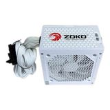 Zoko ZK600 600W Beyaz Güç Kaynağı 12CM Fanlı ATX Modeli ile Güçlü Bilgisayar Performansı