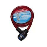 Zoli 4521 Kırmızı Anahtarlı Bisiklet Halat Kilit 15X1000 Mm Bisiklet Kilidi Kırmızı