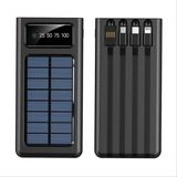 Zoli Solar Enerji Destekli 30.000 Mah Powerbank 4 Farklı Entegre Kablo Özellikli Taşınabilir Güç Bankası Ünitesi El Feneri LED Işıklı