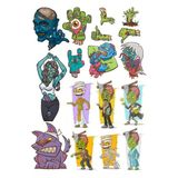 Zombi Sticker Set-3 18 Parça Telefon, Tablet, Defter, Laptop Sticker