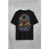 Zombie Halloween Skull Darkness Vampir Sırt Ön Baskılı Oversize Tişört Unisex T-Shirt