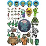 Zombiler Sticker Set 10 23 Parça Telefon, Tablet, Defter, Laptop Sticker