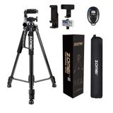 Zomei Zm-1200 Kamera Tripodu Cep Telefonu Tutuculu + Uzaktan Kumanda Profesyonel Telefon Tutucu Taşınabilir Tripod, Alüminyum Alaşım Hafif Kamera Ayaklı Tripod 3 Yönlü Döner Başlık