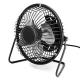 Zomtop 4 USB Mini Yazı Masası"Fan küçük masaüstü fan sessiz ve güçlü metal tasarım USB güç destekli (Siyah)