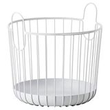 Zone Denmark Metal saplı Inu sepet, saklama sepeti, havlu sepeti, misafir havlusu sepeti, tavan sepeti, yuvarlak, çap 30 cm, yükseklik 30,5 cm, yumuşak gri (gri)