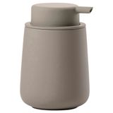 Zone Denmark Nova One banyo için sabunluk, seramik sabunluk, el sabunu/sıvı sabun için, çap 8 cm, yükseklik 11,5 cm, kapasite 250 ml, boz kahverengi