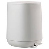 Zone Denmark Time banyo için çöp kutusu, küçük kozmetik kovası, kapaklı çöp kutusu, çap 20,8 cm, yükseklik 27,5 cm, kapasite 3 litre, yumuşak gri
