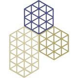 Zone Denmark Triangles Tencere Altlığı 3'lü Çok Renkli 16 x 14 x 0.9 cm