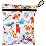 Zoo 30x36cm Su Geçirmez Islak Mayo Kıyafet Taşıma Torbası Çok Amaçlı Çanta Organizer Fermuarlı Polyester Saklama Çantası