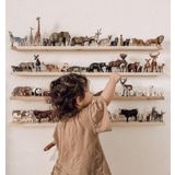 Zoo Doğal Masif Ahşap Montessori Raf