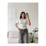 Zoom Butik OYS Yarasa Kol Bluz - BEYAZ
