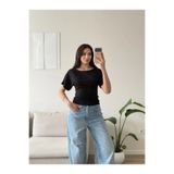 Zoom Butik OYS Yarasa Kol Bluz - SİYAH