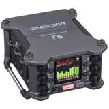 Zoom F6 alan kaydedici/mikser, profesyonel alan kaydı, video için ses, 32 bit yüzer kayıt, 14 kanal kaydedici, 6 XLR girişi, zaman kodu, Ambisonics modu, pil ile çalışır, iOS kablosuz kontrol