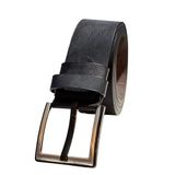 Zoom Retro ve Klasik Siyah Suni Deri Erkek Kemeri, Metal Retro Toka, Düz desenli Kemer