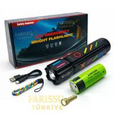 Zoomlu Şarjlı Led El Feneri 30W 3000 Lümen | 1–1,5 Km Menzil | Acil Durum Çekici | 3 Mod | 330 Gr