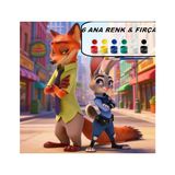 Zootropolis 3D Boyanabilir Karakter Seti – Judy Hopps & Nick Wilde – 6 Renk Boya + Fırça Dahil – Hobi & Dekoratif Ürün