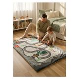 zooturak Çocuk Oyun Matı Bebek Minderi Boynuzlu Dinazor 100x150