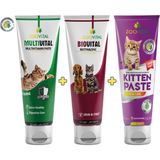 Zoovital Biovital 100 gr + Multivital PASTE100 gr Vitamin + Kitten PASTE100 gr Yavru Kediler Için Vitamini
