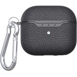 ZORE Airpods 3. Nesil Kılıf Zore Airbag 03 Deri Görünümlü Silikon - Siyah