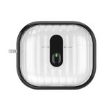 Zore Airpods 4 Kılıf Kenarları Renkli Şeffaf Dilimli Silikon Zore Airbag 40 Kılıf Siyah