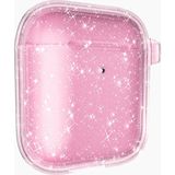 Zore Airpods Uyumlu Tcmk Allstar Airbag 32 Parlayan Simli Saydam Renkli Kılıf-Pembe