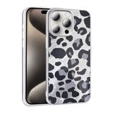 Zore Apple için uyumlu iPhone 14 Pro Max Kılıf Desenli Zore Mep Kapak Gri Leopar