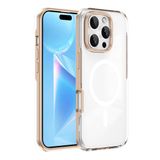 Zore Apple için uyumlu iPhone 16 Pro Kılıf M-safe Şarj Özellikli Çıkarılabilir Arka Yüzeyli Zore Polar Kapak Gold