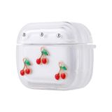 Zore Apple ile uyumlu Airpods 3. Nesil Zore Airbag 44 Airbag Tasarımlı Simli Şeffaf Kutup Kılıf Kiraz