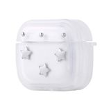 Zore Apple ile uyumlu Airpods 4 Zore Airbag 44 Airbag Tasarımlı Simli Şeffaf Kutup Kılıf Yıldız