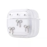 Zore Apple İle Uyumlu Airpods İle Uyumlu 3. Nesil Airbag 44 Airbag Tasarımlı Simli Şeffaf Kutup Kılıf