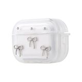 Zore Apple ile uyumlu Airpods Pro 2 Zore Airbag 44 Airbag Tasarımlı Simli Şeffaf Kutup Kılıf Fiyonk