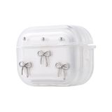 Zore Apple ile uyumlu Airpods Pro 2 Zore Airbag 44 Airbag Tasarımlı Simli Şeffaf Kutup Kılıf Fiyonk
