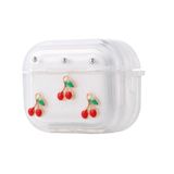 Zore Apple ile uyumlu Airpods Pro 2 Zore Airbag 44 Airbag Tasarımlı Simli Şeffaf Kutup Kılıf Kiraz
