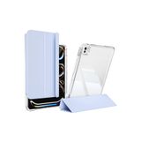 Zore Apple İle Uyumlu iPad Pro 11 2024 Kılıf Magnetik Ayrılabilen Airbagli Sliding Tablet Kılıfı, Mavi Açık
