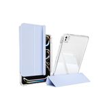 Zore Apple İle Uyumlu iPad Pro 13 2024 Kılıf Magnetik Ayrılabilen Airbagli Sliding Tablet Kılıfı, Mavi Açık