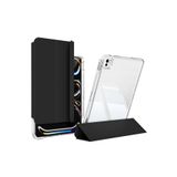 Zore Apple İle Uyumlu iPad Pro 13 2024 Kılıf Magnetik Ayrılabilen Airbagli Sliding Tablet Kılıfı, Siyah