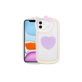 Zore Apple ile uyumlu iPhone 11 Kılıf Kedi Figürlü Transparan Pop Soketli Zore Ritmik Kapak Lila