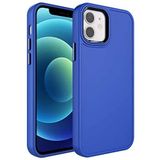 Zore Apple ile uyumlu iPhone 11 Kılıf Metal Çerçeve ve Buton Tasarımlı Sert Zore Botox Kapak Saks Mavi
