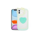 Zore Apple ile uyumlu iPhone 12 Kılıf Kedi Figürlü Transparan Pop Soketli Zore Ritmik Kapak Turkuaz