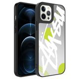 Zore Apple ile uyumlu iPhone 12 Pro Max Kılıf Aynalı Desenli Kamera Korumalı Parlak Zore Mirror Kapak Yazı