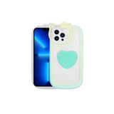 Zore Apple ile uyumlu iPhone 12 Pro Max Kılıf Kedi Figürlü Transparan Pop Soketli Zore Ritmik Kapak Turkuaz