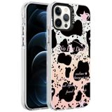 Zore Apple ile uyumlu iPhone 12 Pro Max Kılıf Mermer Desenli Zore Marbello Kapak Siyah-Beyaz