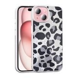 Zore Apple ile uyumlu iPhone 13 Kılıf Desenli Mep Kapak Gri Leopar
