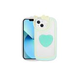 Zore Apple ile uyumlu iPhone 13 Kılıf Kedi Figürlü Transparan Pop Soketli Zore Ritmik Kapak Turkuaz