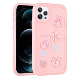 Zore Apple ile uyumlu iPhone 13 Pro Max Kılıf Kabartma Figürlü Parlak Zore Toys Silikon Kapak Pembe