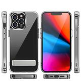 Zore Apple İle Uyumlu İphone 13 Pro Max Kılıf Standlı Şeffaf Silikon L-Stand Kapak