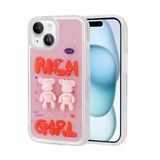 Zore Apple İle Uyumlu İphone 15 Plus Kılıf Kabartma Figürlü Parlak Minimini Silikon Kapak