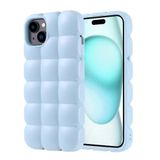 Zore Apple ile uyumlu iPhone 15 Plus Kılıf Parlak Esnek Silikon Zore Dom Dom Kapak Mavi